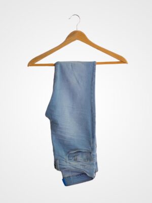 Faint Washed Denim Blue Jeans